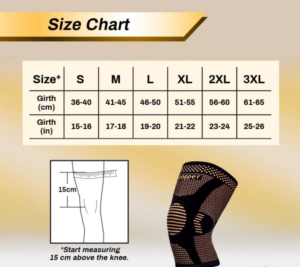 Rodillera de Compresión con Fibra de Cobre Unisex Deportiva