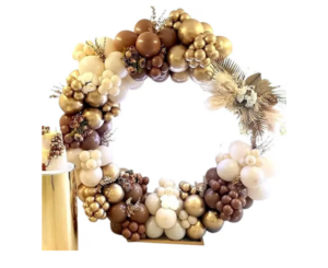 19000575 Set de globos Marrón/ beige/ dorado