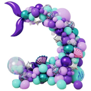 Set De Globos/arco Organico Cumpleaños La Sirenita Mod.l