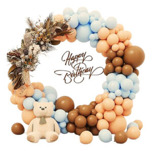 Set de globos - Beige / celeste / marrón