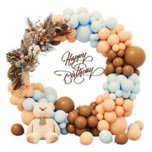 Set de globos - Beige / celeste / marrón