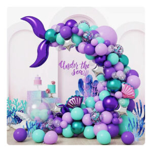 Set De Globos/arco Organico Cumpleaños La Sirenita Mod.l