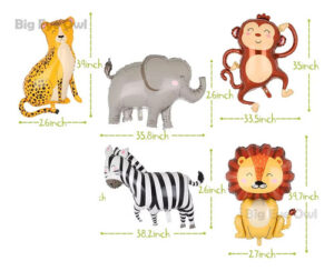 Set De Globos Animales Safari