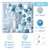 Set de globos - Blanco / celeste / azul