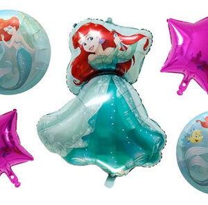 Set 5 globos de la Sirenita