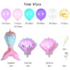 Set de globos sirena - Calipso / rosa / morado