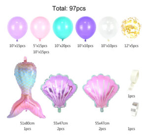 Set de globos sirena - Calipso / rosa / morado