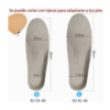 Plantillas ortopédicas para fascitis plantar con medidas de recorte tallas S y L