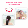 Cintillo de flores de doble uso incluido en el traje de sirena para niña