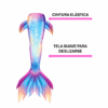 Cola de sirena para niña con cintura elástica y tela suave para deslizarse