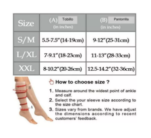 Medias de Compresión 15-20 mmHg con Cierre Unisex