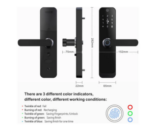 Cerradura de Puerta Inteligente Huella Dactilar Wifi Tuya