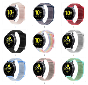 default Correas Nylon 20mm para Samsung Active 2 / Watch | Ajuste Cómodo