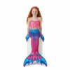 traje baño cola sirena rosa celeste