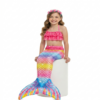 Traje de baño sirena con cola multicolor