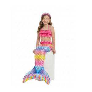 Traje de baño sirena con cola multicolor